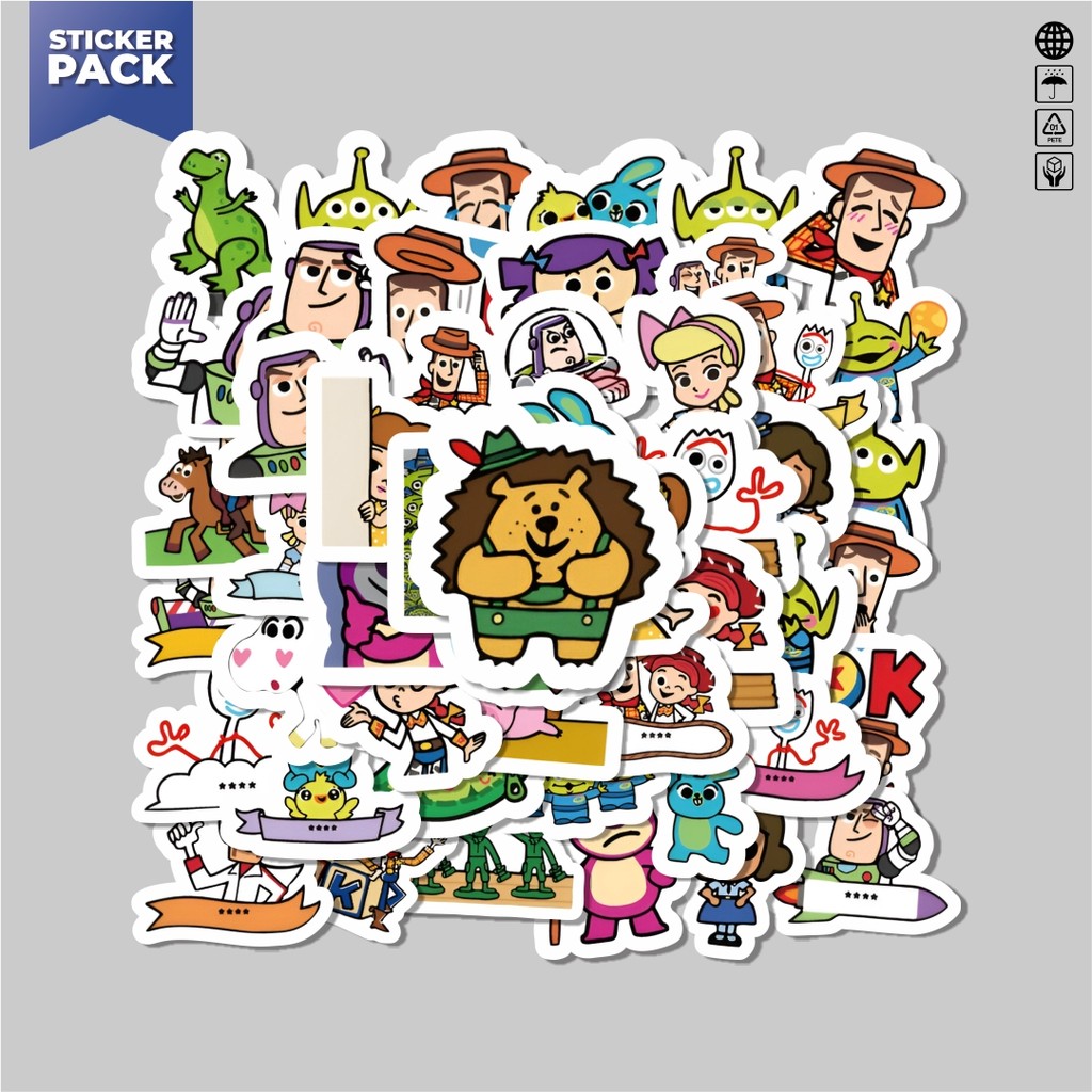 

[100PCS]Stiker Pack Stiker Kartun Toy Story Aesthetic Vinyl Anti Air Dekorasi Sticker Laptop Buku Journal Koper Helm Casing HP Gitar Helm Skateboard