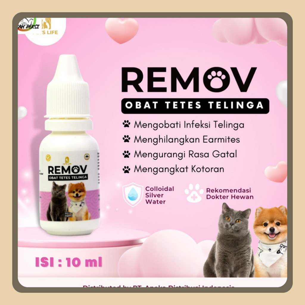 REMOV OBAT TELINGA MENGOBATI SAKIT TELINGA KUCING ANJING