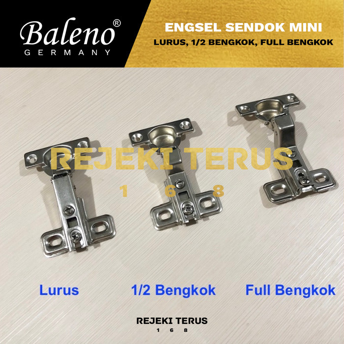 Engsel Sendok Mini / Engsel Pintu Lemari Kecil Lurus Setengah Full Bengkok - LURUS