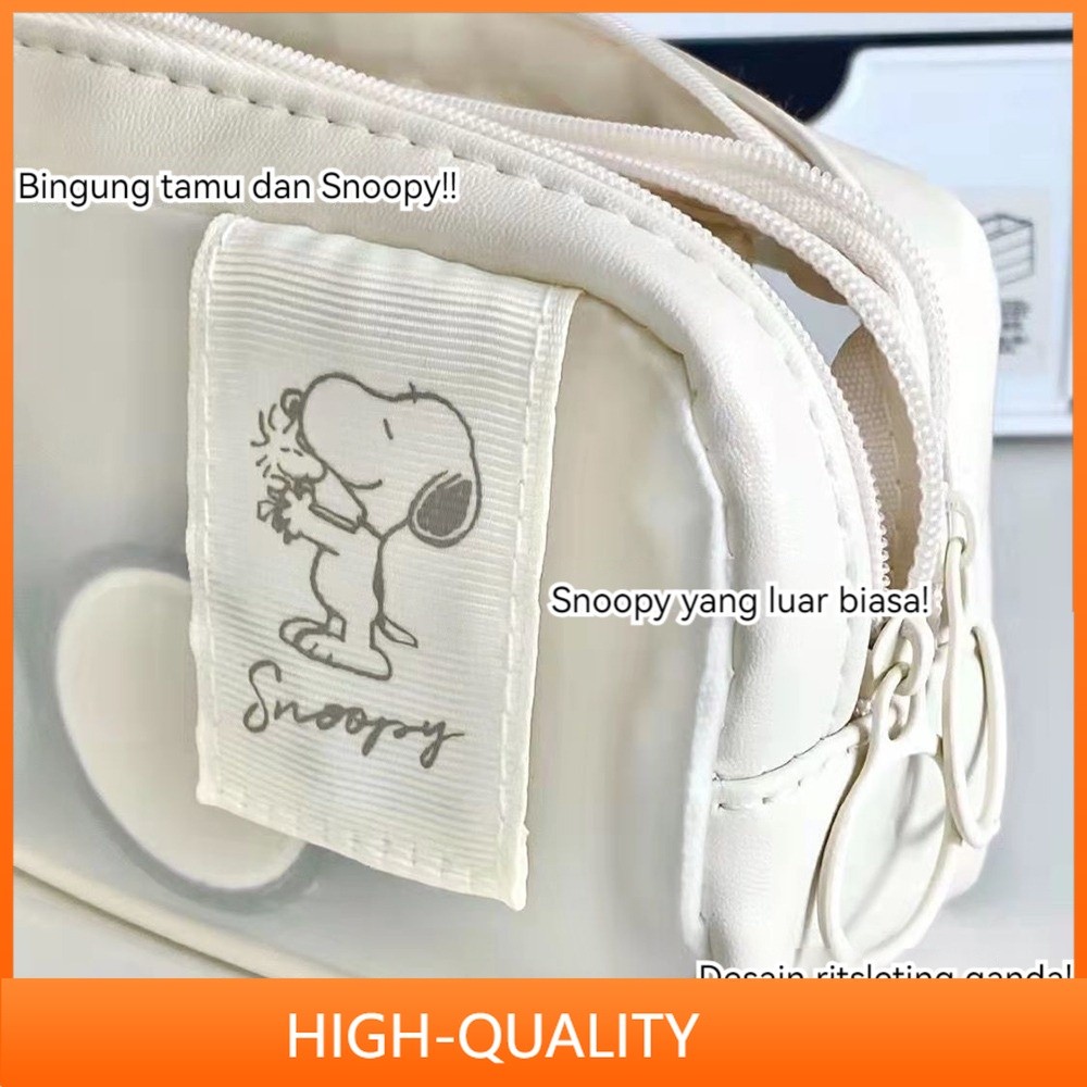 

【COD】Muji Snoopy Cute Large Capacity Pencil Case/pensil pouch/make up tas/Kotak Pensil