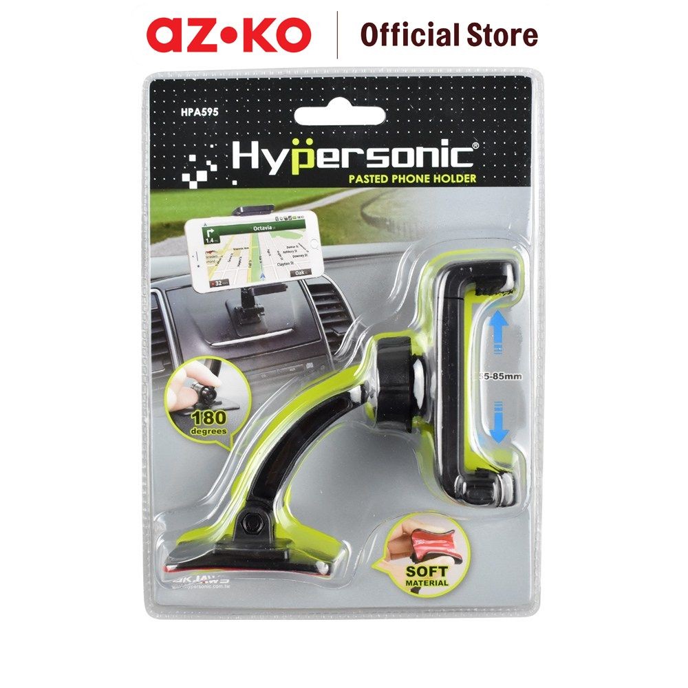 AZKO Hypersonic Holder Smartphone Hpa595 - Hitam Tempat Penyangga Ponsel Aksesoris Holder Handphone 