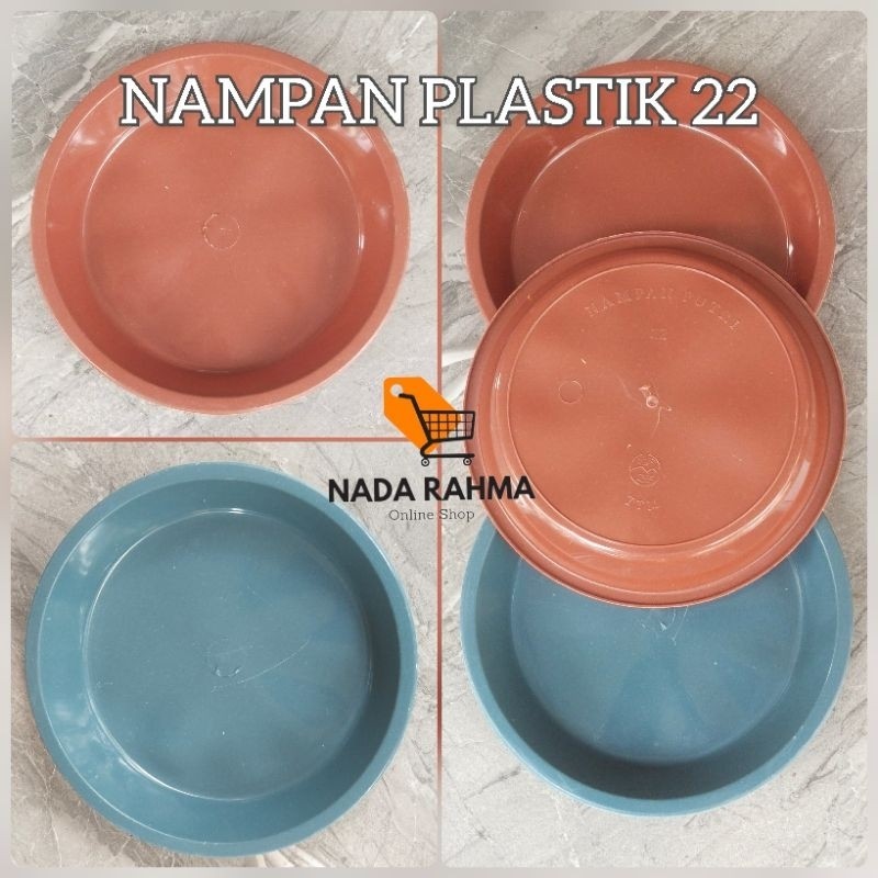 (12 PCS) Nampan Plastik 22 Bundar / Baki Nampan Makanan