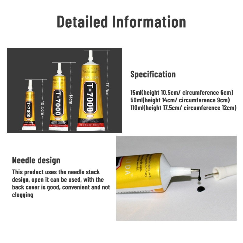 

RB 15/50/110ML T-7000 Lem Lcd Touchscreen Lem Perekat Aksesoris Bening Lem Casing Lem Hp Cairan