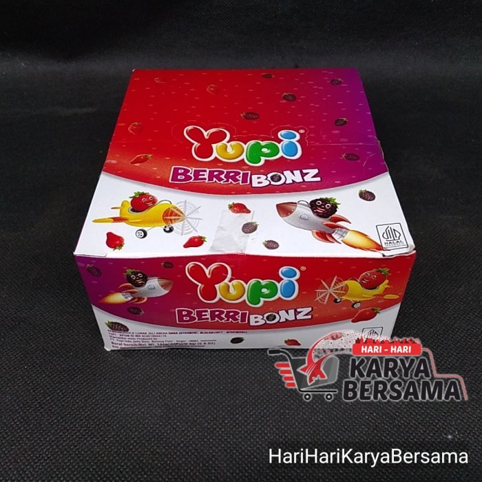 

MAKANAN RINGAN PERMEN LUNAK YUPI JELLY BERRI BONZ ANEKA RASA BOX 24'S X 6GR