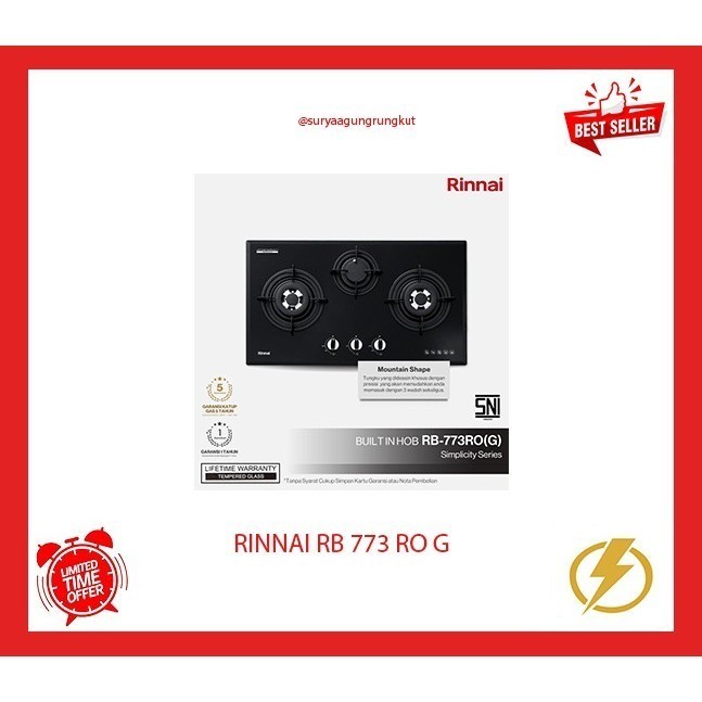 KOMPOR TANAM RINNAI 3 TUNGKU - RB 773 RO G