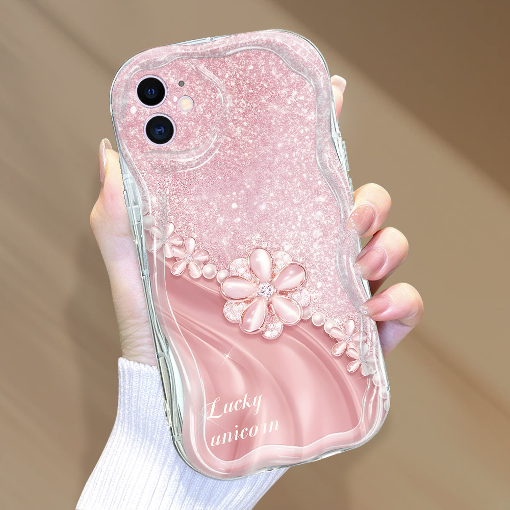 Casing Hp Untuk Compitable With iPhone 11 Softcase Fashion 6644 Cassing Handphone Cream Texture Wavy