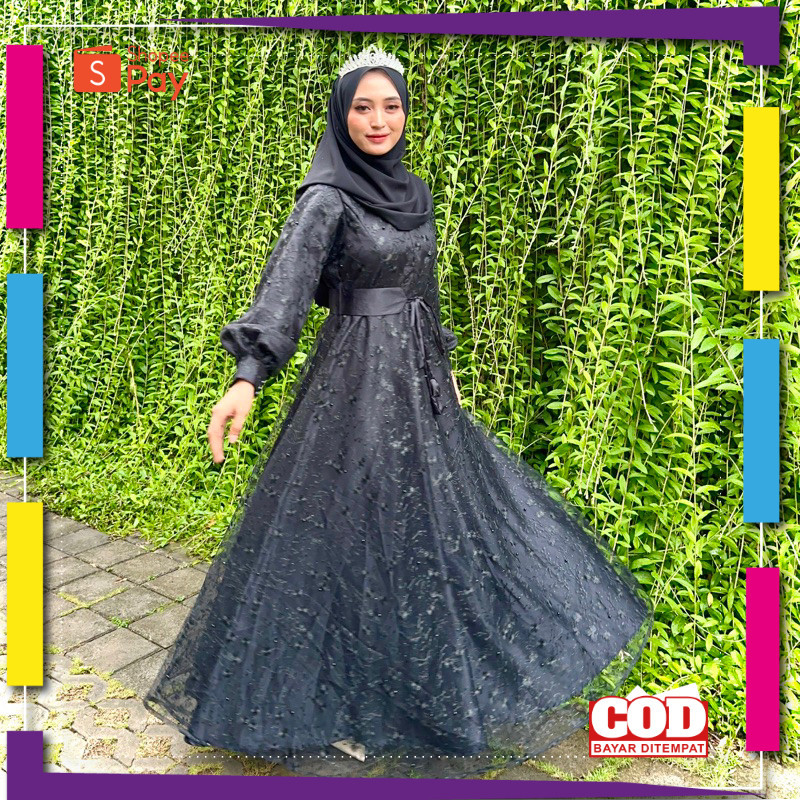 [PREMIUM ORIGINAL] Anggun Dress - wedding dress - Gaun Wisuda - dress pesta akad brukat lebaran kond