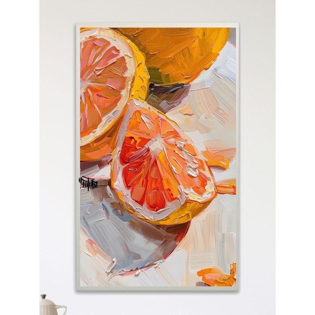 Home Decor Lukisan Dinding Ruang Tamu Mewah Abstrak Aesthetic dengan Bingkai Fiber Minimalis - Futur