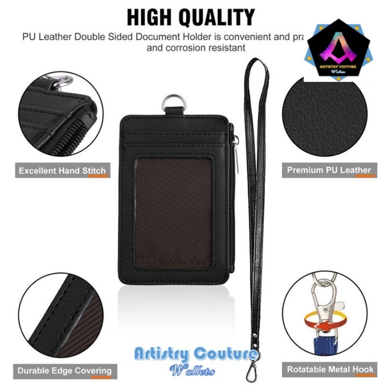 ID Card Holder Lanyard Resleting Dokument HolderKartu Pengenal