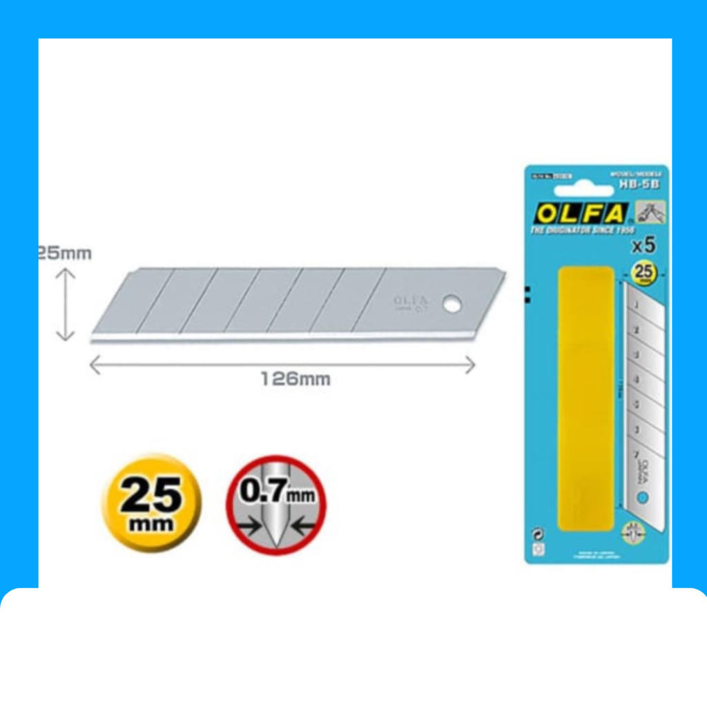 

SPARE BLADE OLFA ISI 5 PCS / OLFA HB-5B REFILL CUTTER