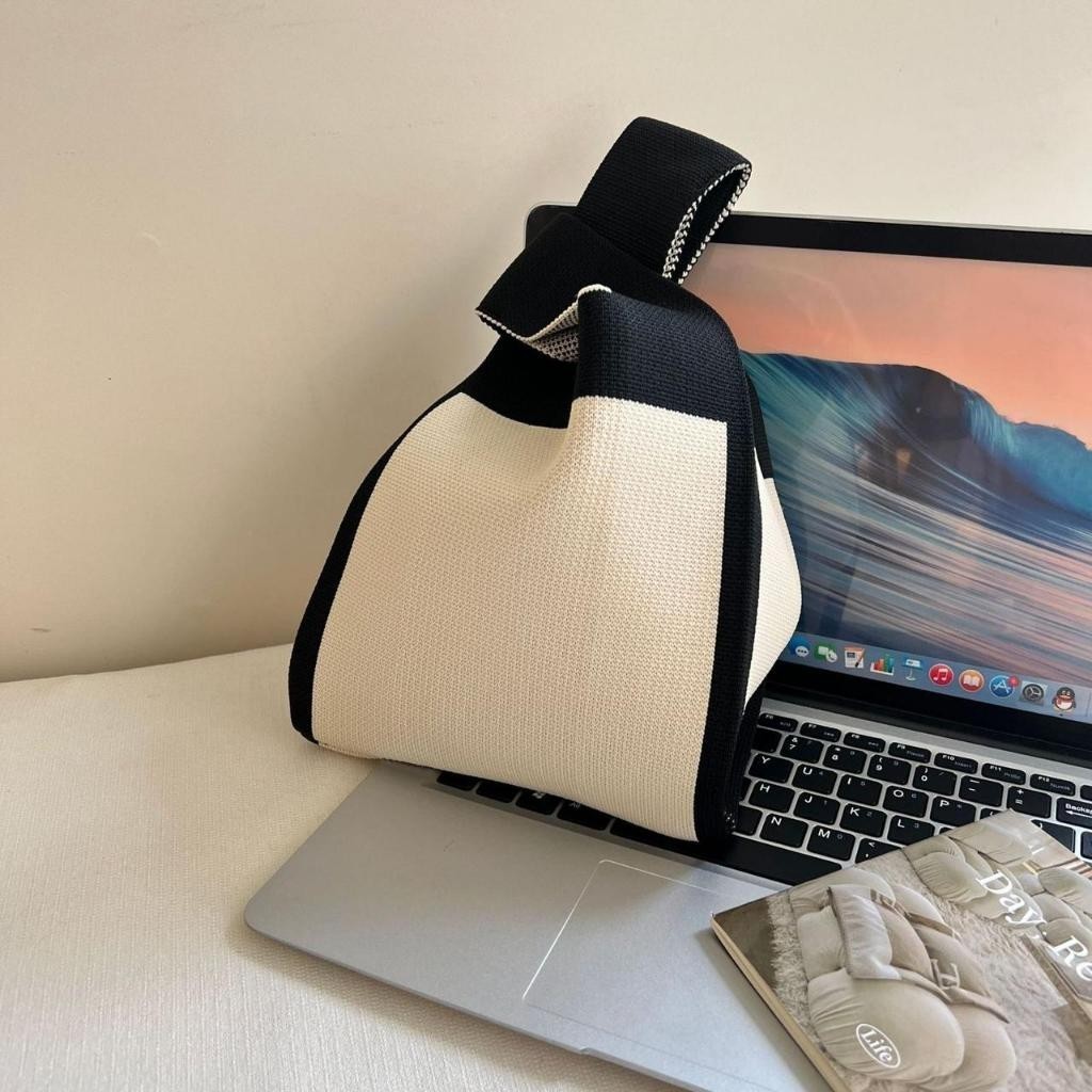 Tote Bag Bahu Jinjing Wanita tote bag belanja rajut lucu tote bag import