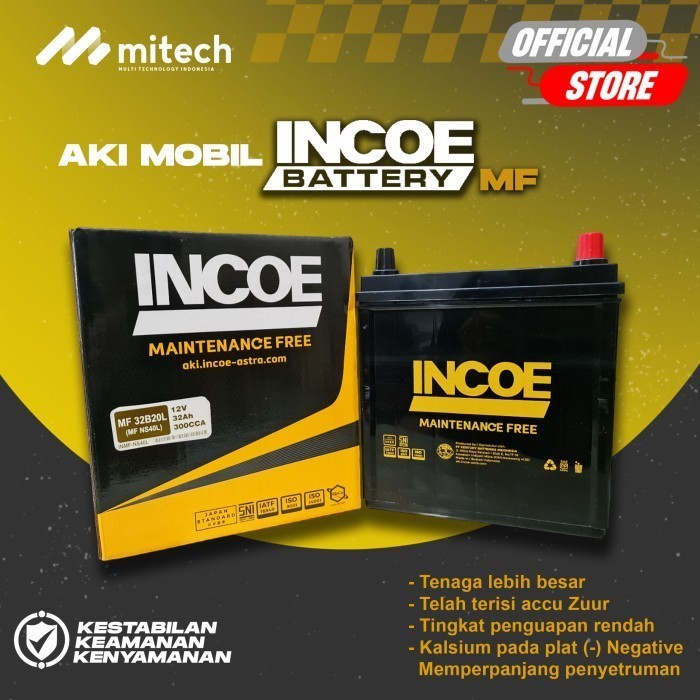 Incoe MF Astra Aki Kering Mobil Honda Brio NS40L 12V / 32Ah