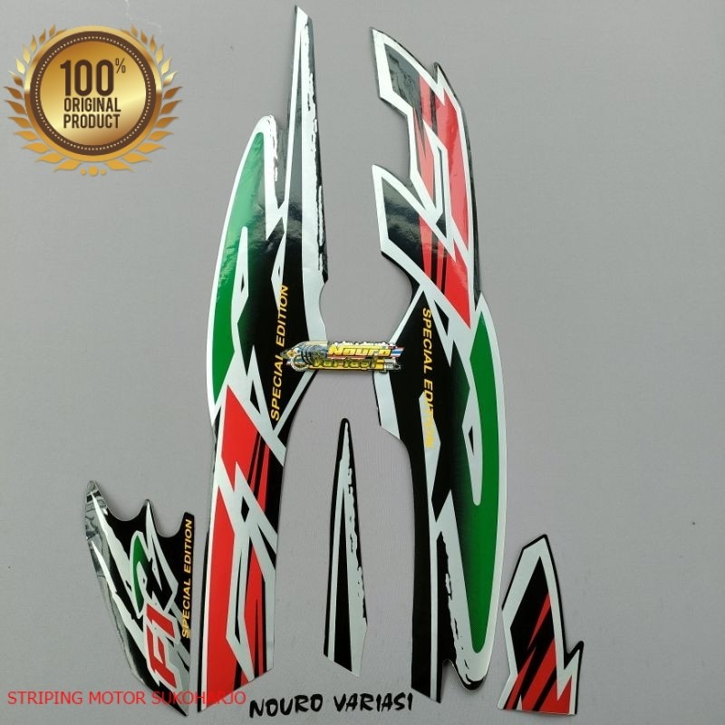 (ORI) striping yamaha fizr fiz r f1 zr 1996 hijau  kualitas original