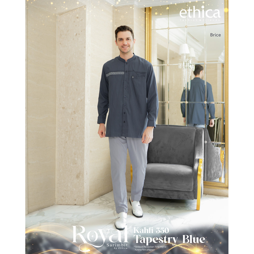 Koleksi Najmi / Ethica Kahfi Kids 350 / Sarimbit Keluarga Royal / Baju Koko Pria Dewasa Lengan Panja