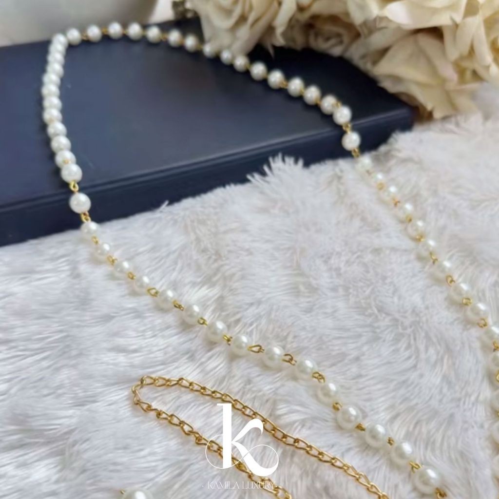 Belt Ikat  Pinggang Rantai Mutiara Mewah