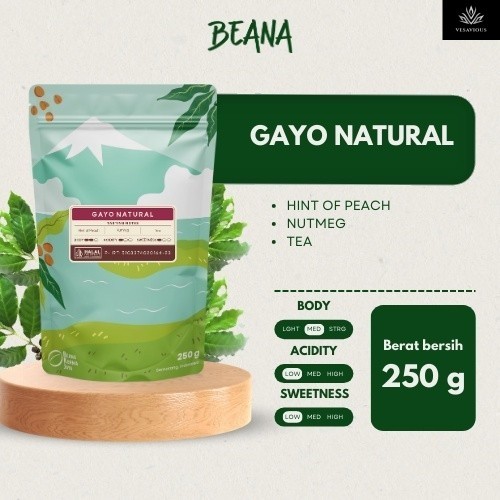 

Arabica Gayo Natural Coffee Roasted Beans | Biji Kopi Bubuk 250gr - Beana Roastery Semarang