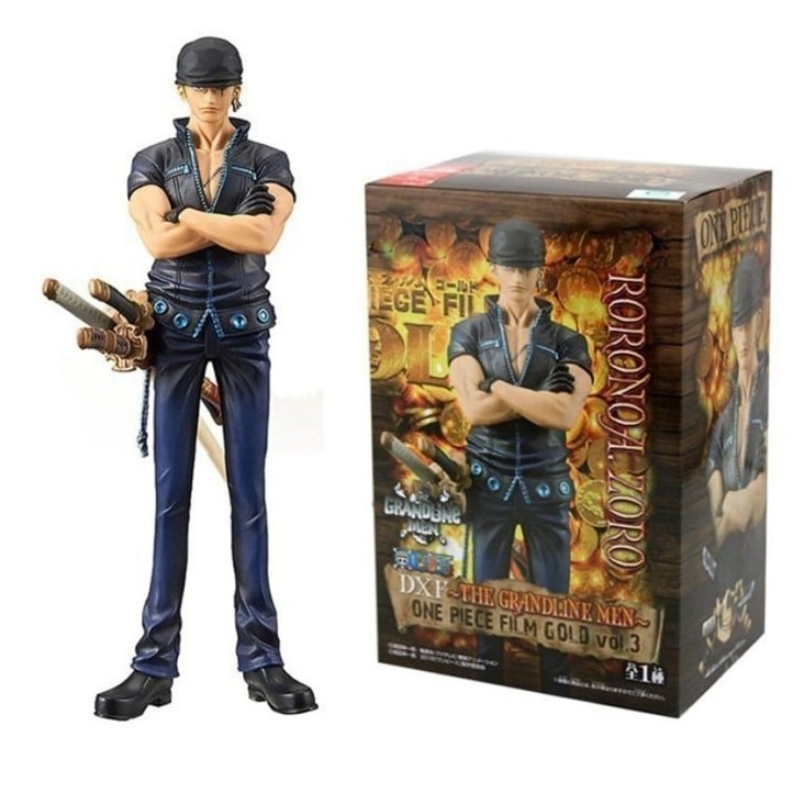 ORIGINAL One Piece GLM Film Gold Zoro Roronoa - NEW BANDAI & VERY RARE