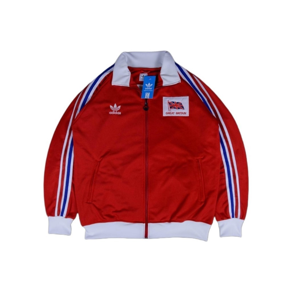 JAKET TRACKTOP ADIDAS FIREBIRD VINTAGE GREAT BRITANIAN RED