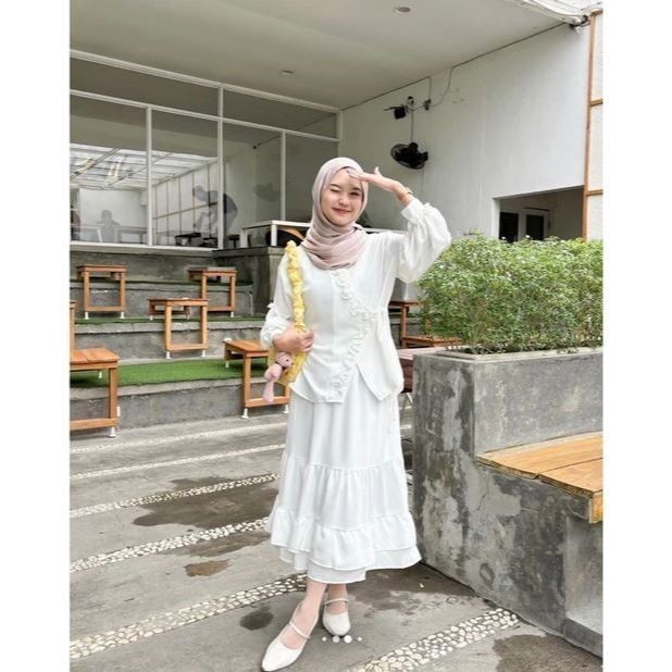 LINFORD - ZRX BLOUSE GERATA PUTIH MODEL KOREAN / CELVA BLOUSE / KEMEJA ATASAN WANITA / atasan wanita