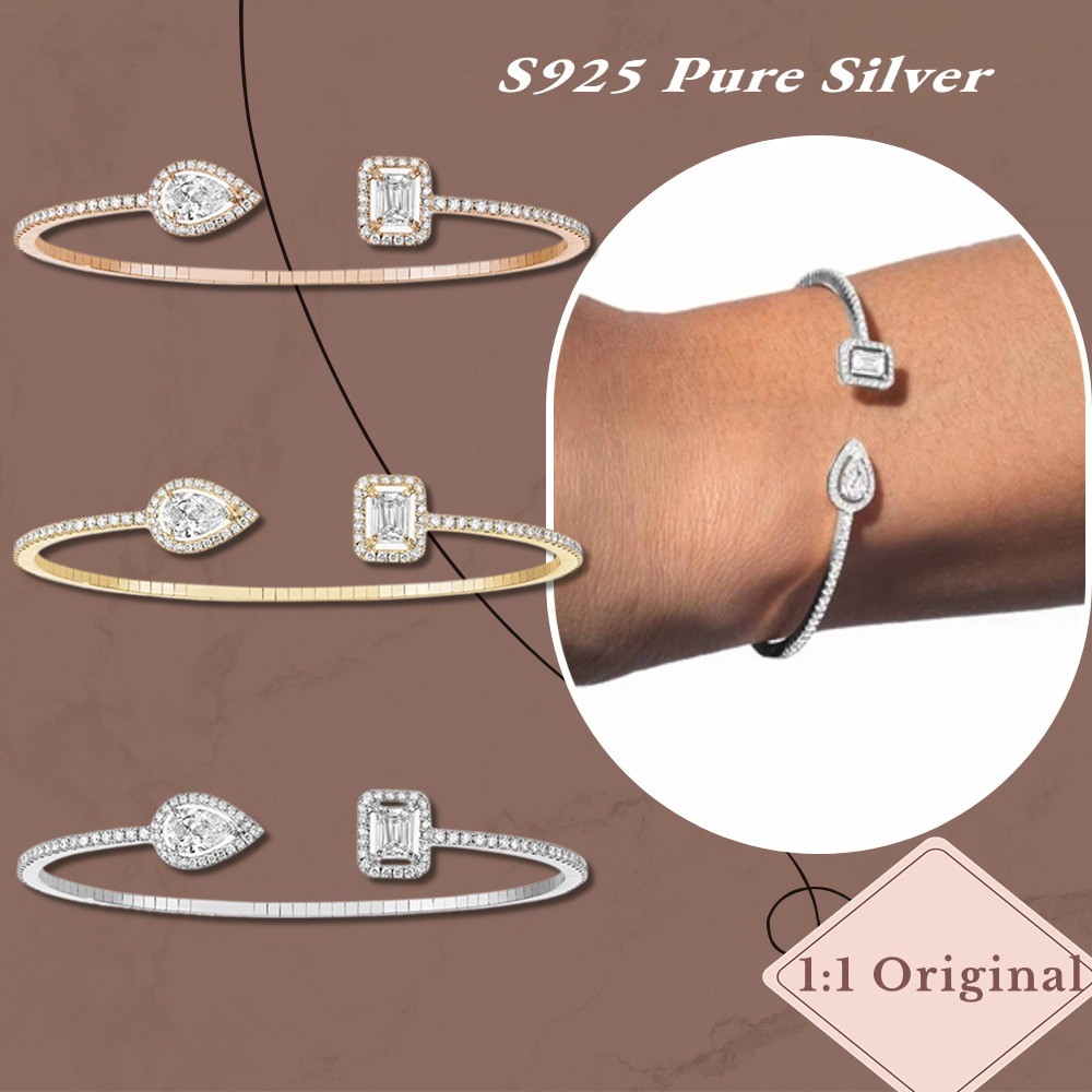 

Elegant original White Gold Diamond Bracelet Sterling Silver 925 Bracelets Luxury woman Jewelry Accessories Engagement Gift