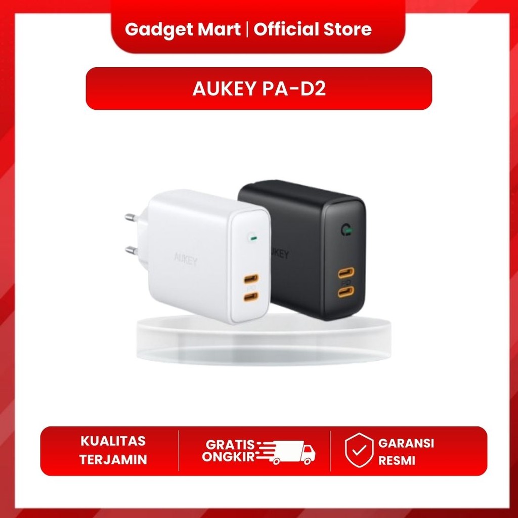 Charger AUKEY PA-D2 Dual-Port 36W PD with Dynamic Detect