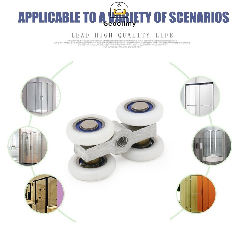 Rel Pemandu Pintu Geser/Roda Pintu Geser/Roda Gantung Kamar Mandi / Geoolimy