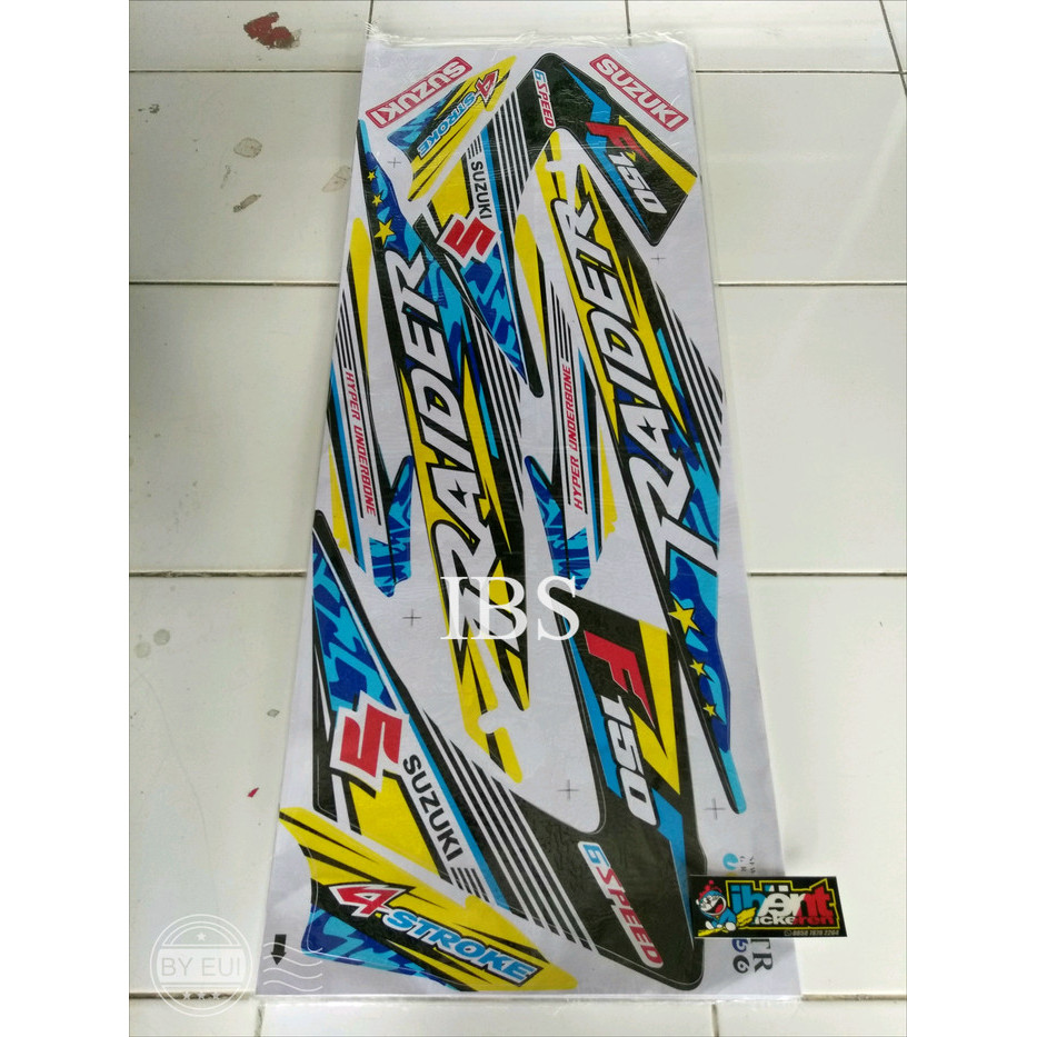 striping satria fu fl raider thailand kuning biru POLET Stiker STIKER