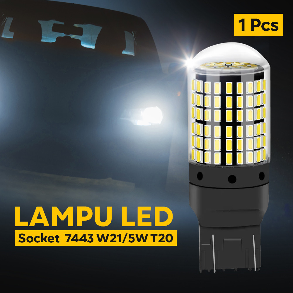 

- KAFOLEE Lampu Sein Mobil LED Cross Flow 3014 SMD 7443 T20 1 PCS - AS720 -