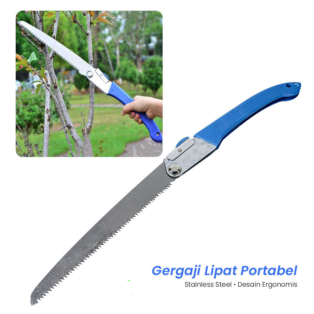 

- KNIFEZER Gergaji Lipat Portabel Folding Garden Hand Saw - LA145 -