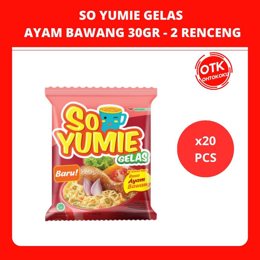 

SO YUMIE GELAS Ayam Bawang x 2 Renceng 20pcs
