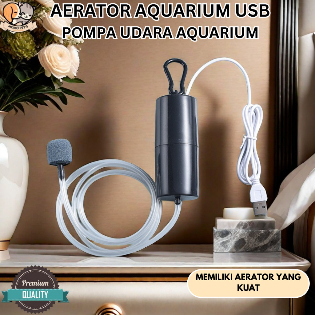 Aerator Aquarium USB Pompa Udara Akuarium Ikan Airator Gelembung