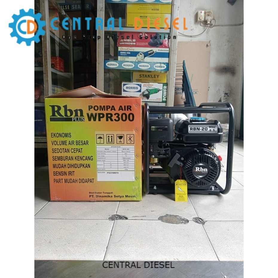 Waterpump/ Mesin pompa air bensin/ Mesin irigasi sawah Robin WPR300 3 inch