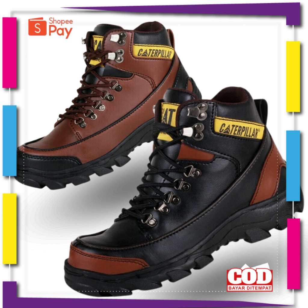 [PREMIUM ORIGINAL] SEPATU CATERPILLAR ARGON SEPATU BOOTS SAFETY PRIA UJUNG BESI - Bisa Bayar Di Temp
