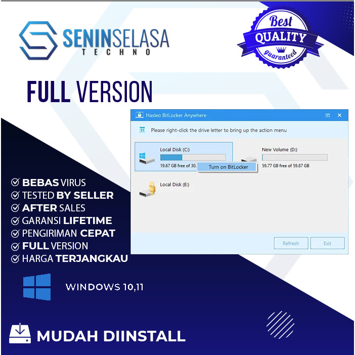 Software Enkripsi Disk: Hasleo BitLocker Anywhere 9 [WIN]