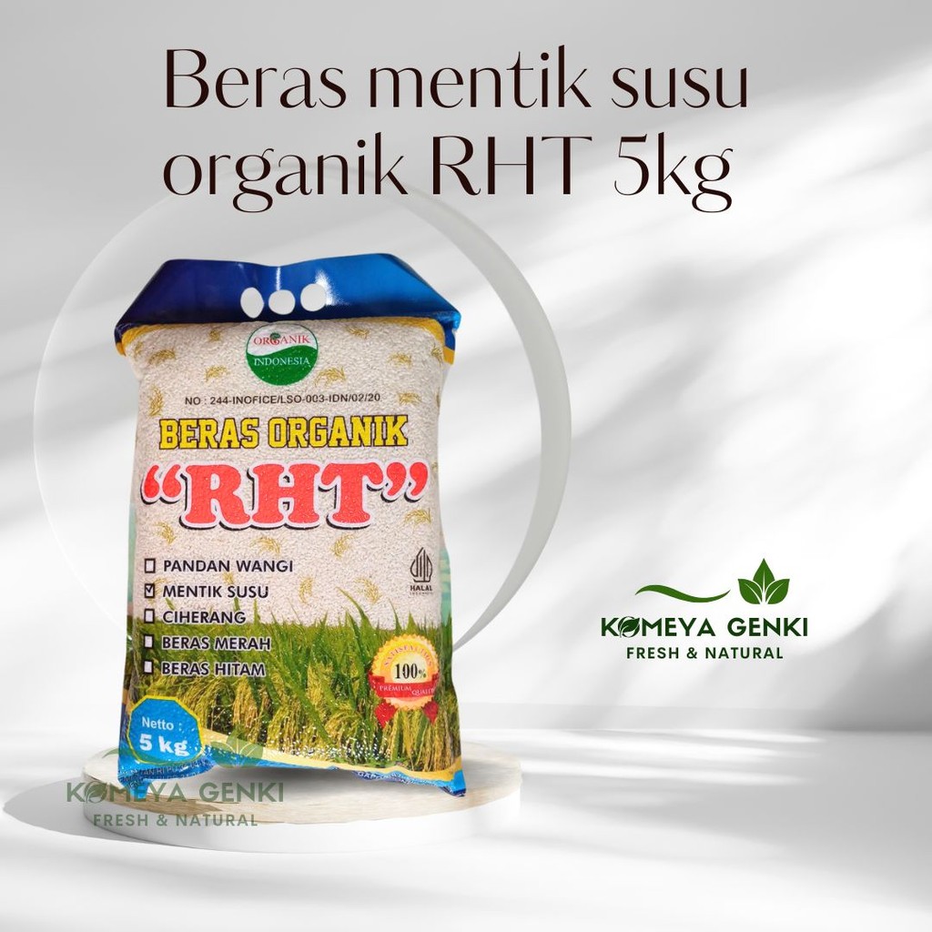 

5Kg Beras Mentik Susu Organik Premium RHT Bersertifikat