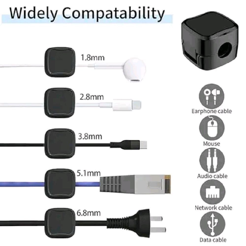 HOLDER KABEL MULTIFUNGSI MAGNETIK PENJEPIT KABEL SERBAGUNA UNTUK MEJA & DINDING KABEL CHARGER LEBIH 