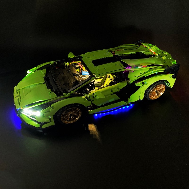 BYB LED Light Kit For LEGO 42115 Lamborghini SIAN FKP Blocks Decorative Lamp Remote Control (Not Inc