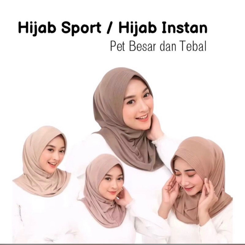 AKASCARVES - Jilbab Sport Pet Besar | Bergo Sport Topi Besar