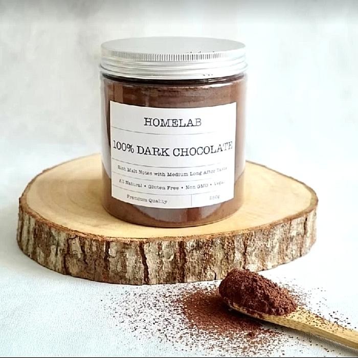 

HOMELAB - DARK CHOCOLATE POWDER - JAR - 100gr - Bubuk Cokelat Premium - DARK CHOCOLATE, JAR - 100gr