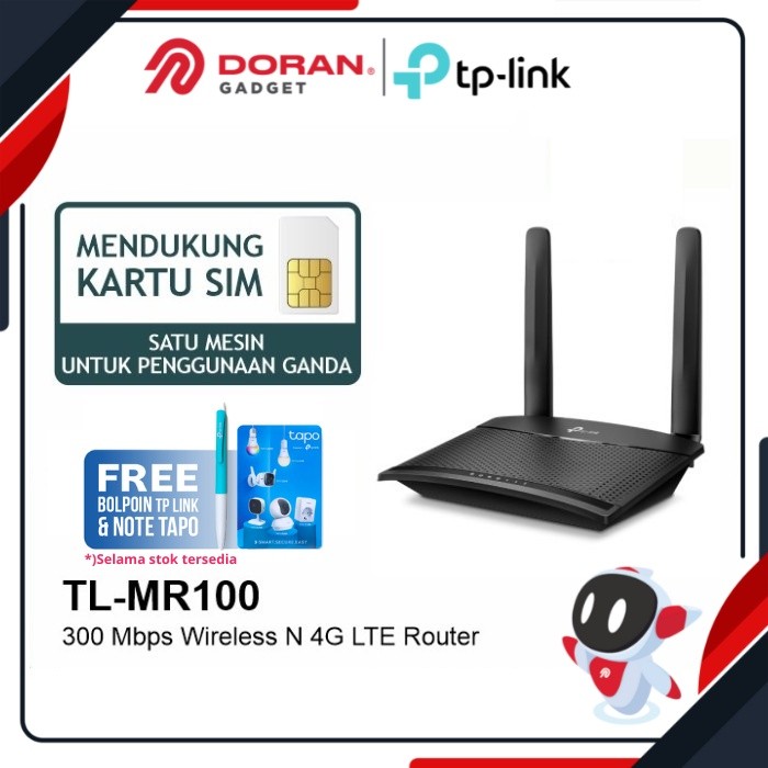 TP-Link TPLink TP Link TL-MR100 MR100 MR 100 300 Mbps Wireless N 4G LTE Router