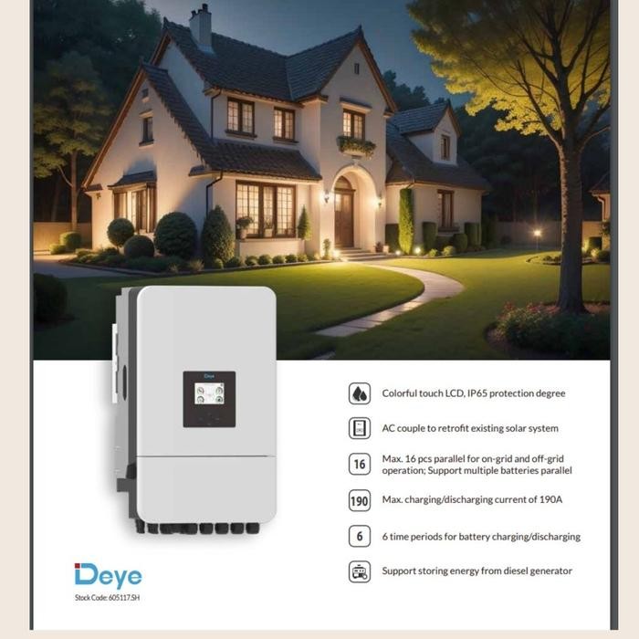 Deye Hybrid Inverter PSW ON-OFFGRID Bidirectional 48V 8000Watt 8.3KVA