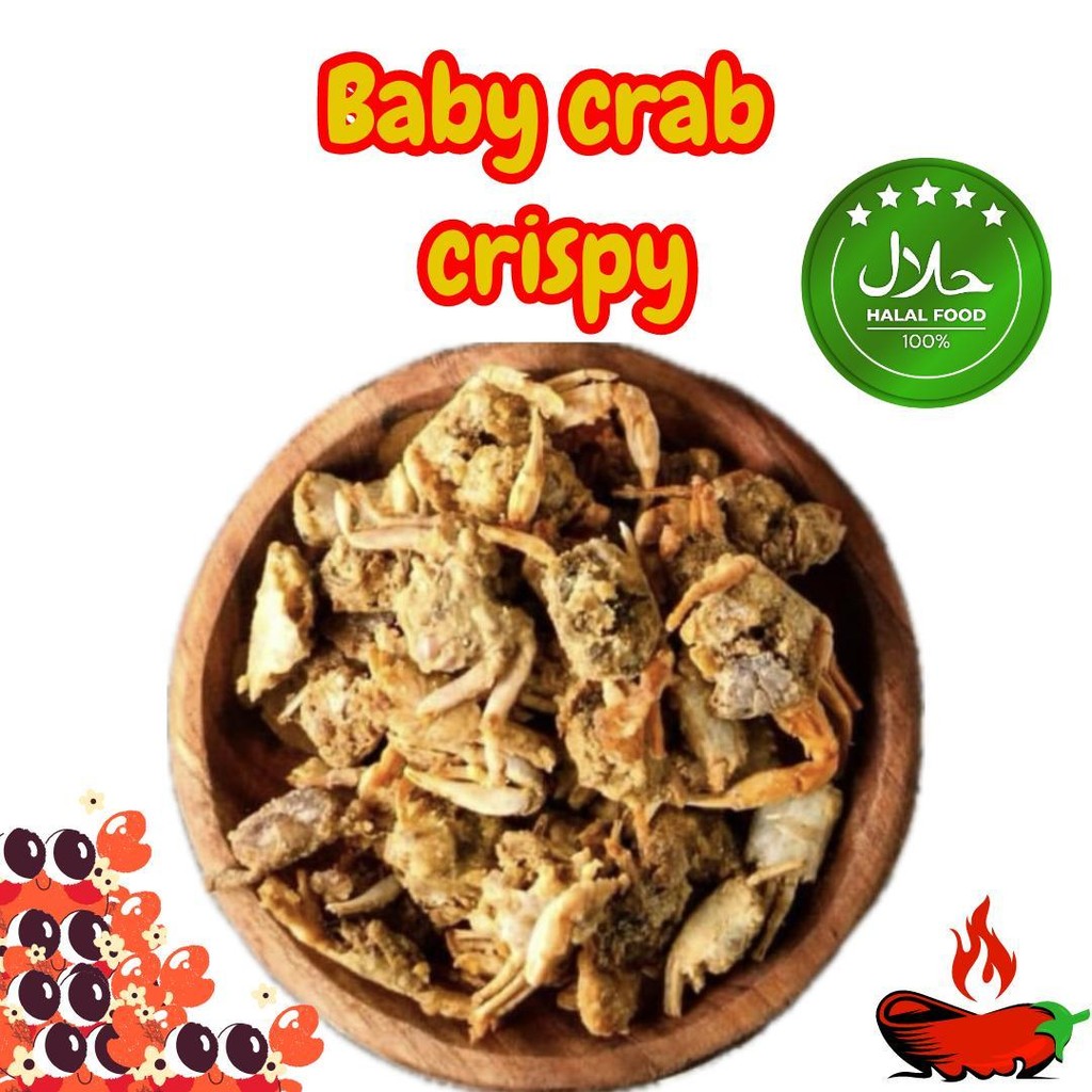 

Keripik Baby Crab Krispy Cemilan Lauk Renyah 250 gram/ Baby Crab Pedas Daun Jeruk /Baby Crab Viral / Snack Kering