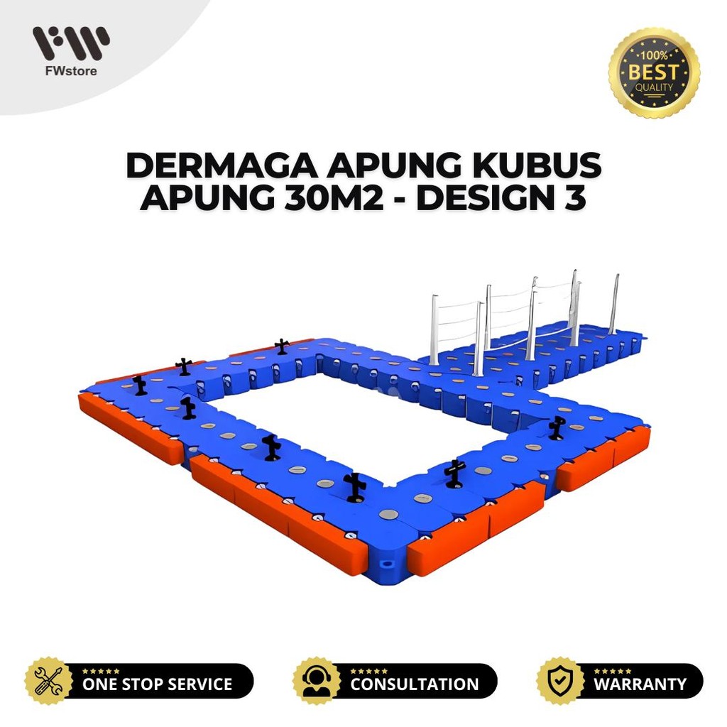 Dermaga Apung Kubus Apung 30 m2 - Design 3