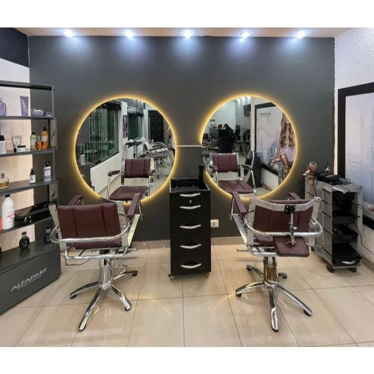 Kaca Cermin Full Body Lampu Led Gantung Wastafel Kamar Mandi Aesthetic Bulat