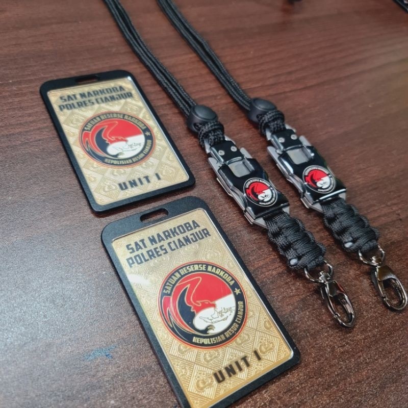 

id card plat peneng 2 sisi holder tali lanyard