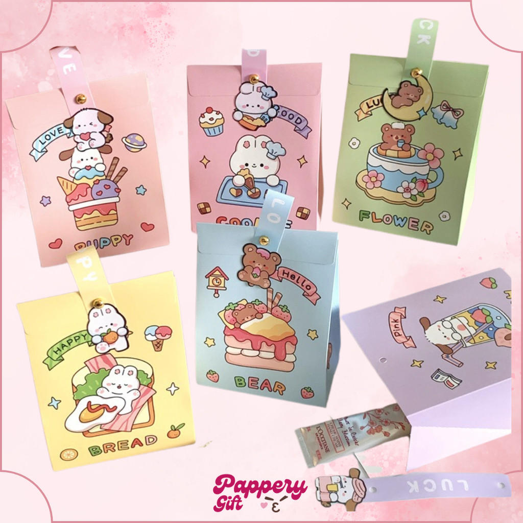 

Goodie Bag Ulang Tahun Anak Motif Kartun Lucu / Kertas Bungkus Suvenir Tali Karakter Lucu - SE0604