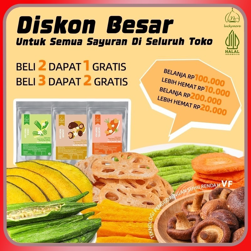 

Hadiah GRATIS! Beli 3 Produk, Dapat 1 Hadiah Premium (Senilai >Rp80.000) Snack, Dried Snack, Freeze Dried Snack, Makanan Ringan, Buah Kering, Sayuran Kering, Cemilan Sehat