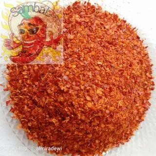 

SambaL Galery Cabe kering bubuk kasar hot jeletot isi 100 gram