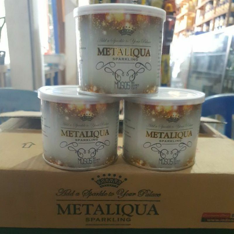 

CAT GLITER GLITTER METALIK METALIQUA PERNIK SPARKLING KAYU BESI LIS TEMBOK ORNAMEN DEKORATIF GABUS