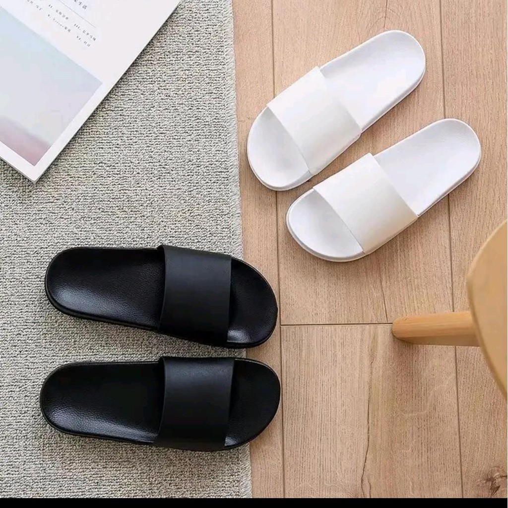Sandal Slide Unisex Basic polos upper lock lentur premium Karet Pria